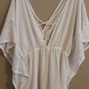 Crochet Chiffon Swimsuit Cover Up